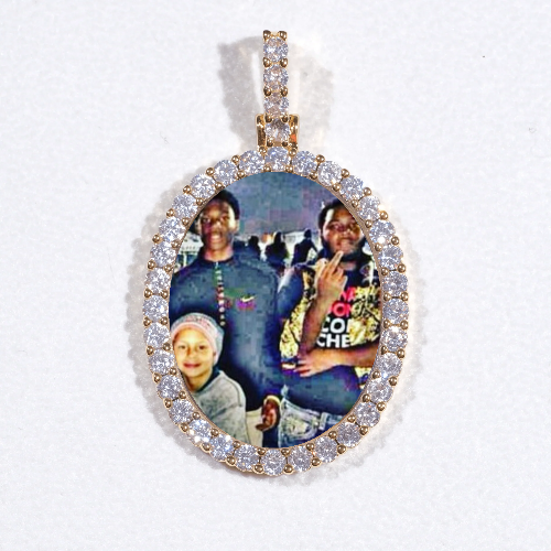 3D Oval Custom Picture Pendant