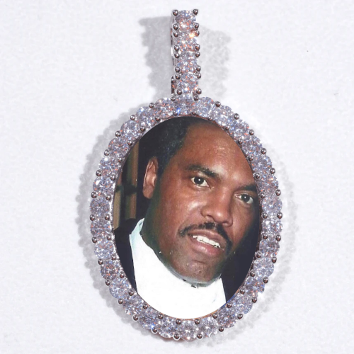 Large 3D Oval Custom Picture Pendant