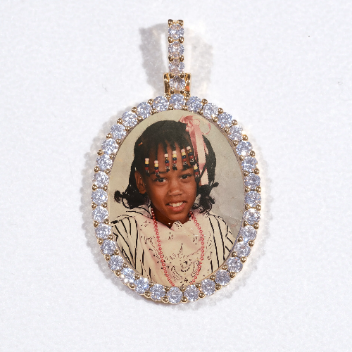 3D Oval Custom Picture Pendant