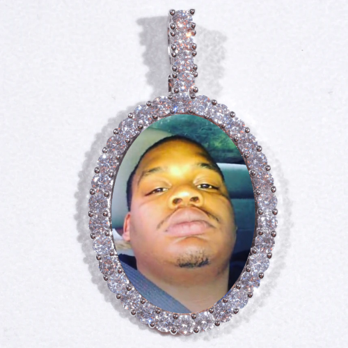 Large 3D Oval Custom Picture Pendant
