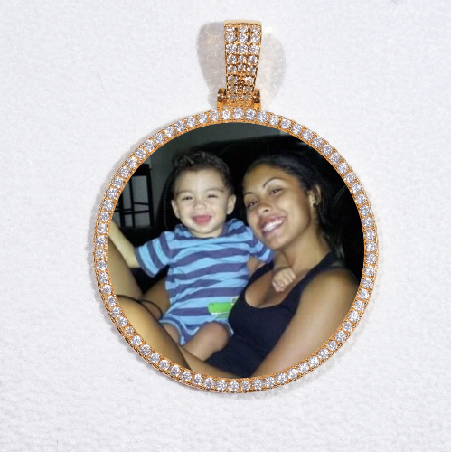 MEDIUM 3D CIRCLE CUSTOM PICTURE PENDANT