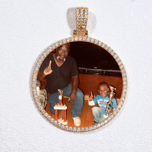 MEDIUM 3D CIRCLE CUSTOM PICTURE PENDANT