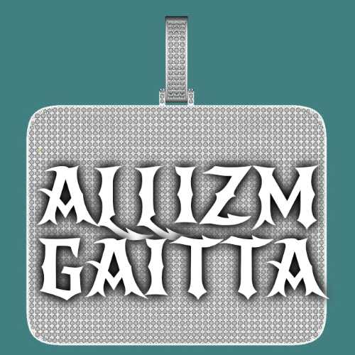CUSTOM LETTER NECKLACE 3D BIG SQUARE
