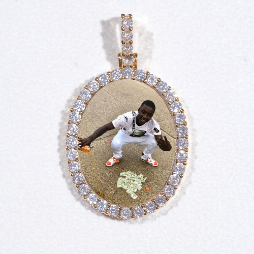 3D Oval Custom Picture Pendant