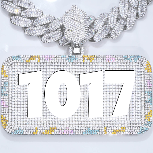CUSTOM LETTER NECKLACE 3D COLORFUL SQUARE