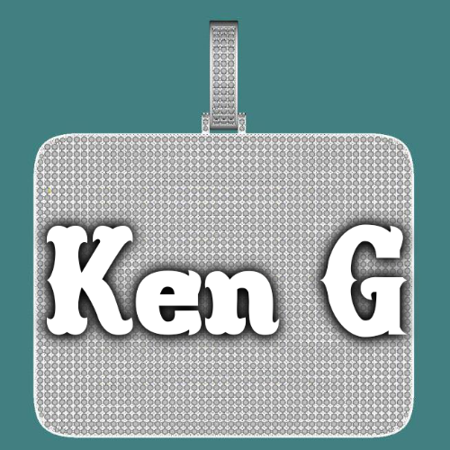 CUSTOM LETTER NECKLACE 3D BIG SQUARE