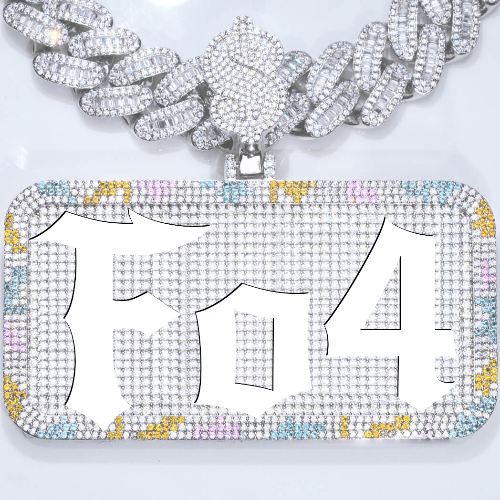 CUSTOM LETTER NECKLACE 3D COLORFUL SQUARE