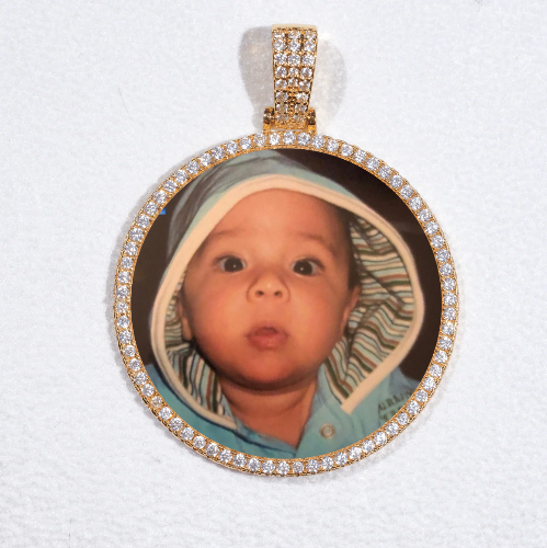 MEDIUM 3D CIRCLE CUSTOM PICTURE PENDANT
