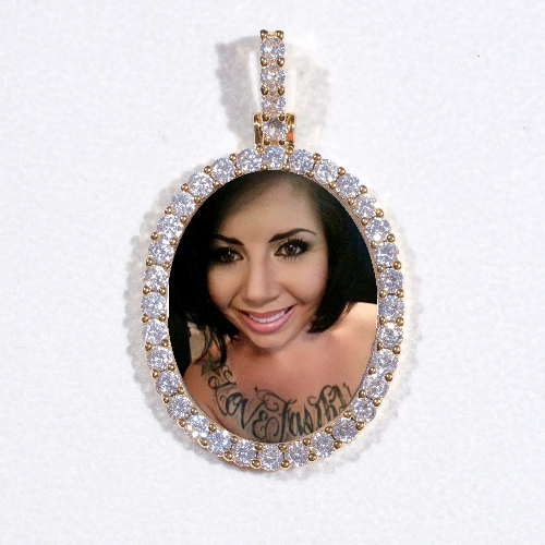 3D Oval Custom Picture Pendant