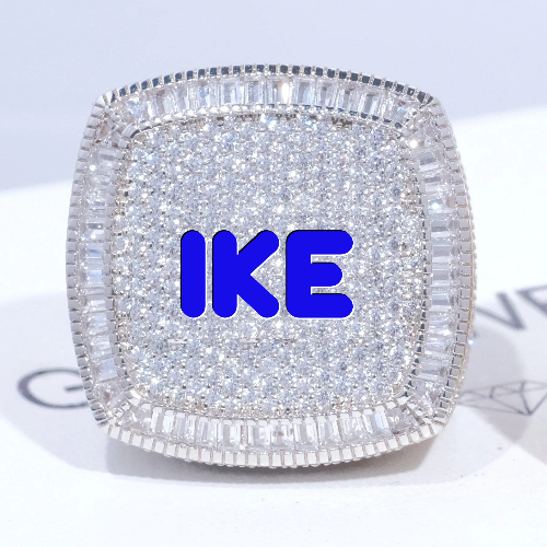 CUSTOM LETTER 3D ICED RING
