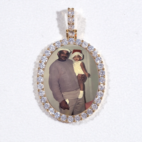 3D Oval Custom Picture Pendant