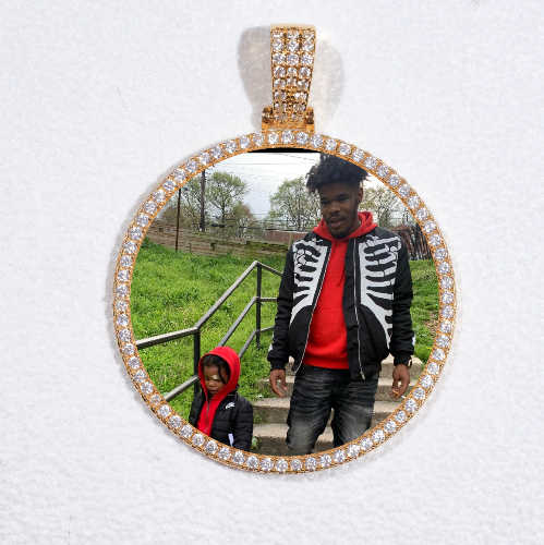 MEDIUM 3D CIRCLE CUSTOM PICTURE PENDANT
