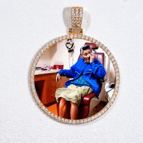 MEDIUM 3D CIRCLE CUSTOM PICTURE PENDANT