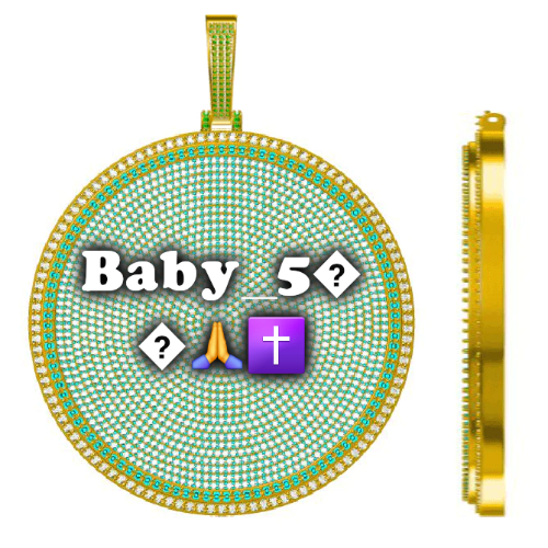 CUSTOM LETTER NECKLACE 3D BIG DISC