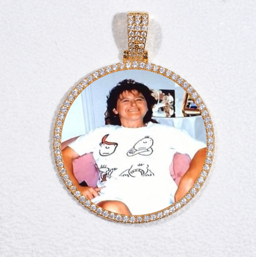 MEDIUM 3D CIRCLE CUSTOM PICTURE PENDANT