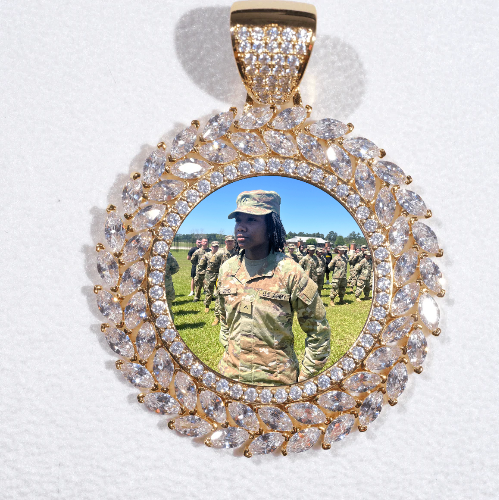 Large 3D Wheat Ear Custom Picture Pendant