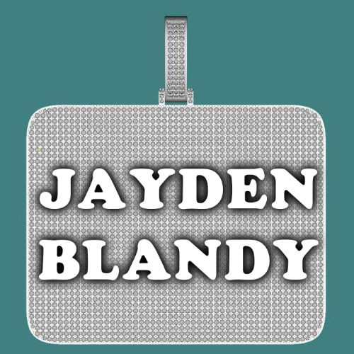 CUSTOM LETTER NECKLACE 3D BIG SQUARE