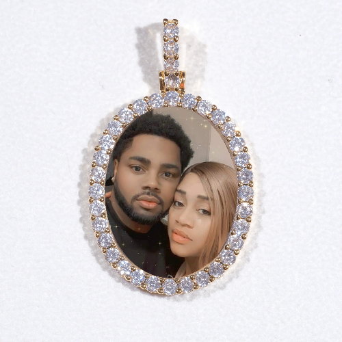 3D Oval Custom Picture Pendant