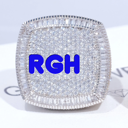 CUSTOM LETTER 3D ICED RING