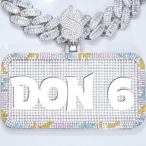 CUSTOM LETTER NECKLACE 3D COLORFUL SQUARE