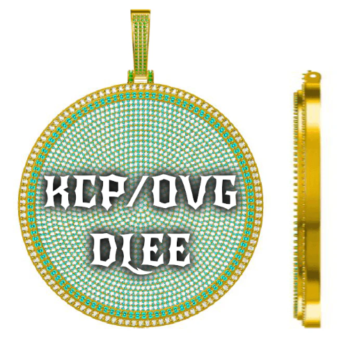 CUSTOM LETTER NECKLACE 3D BIG DISC