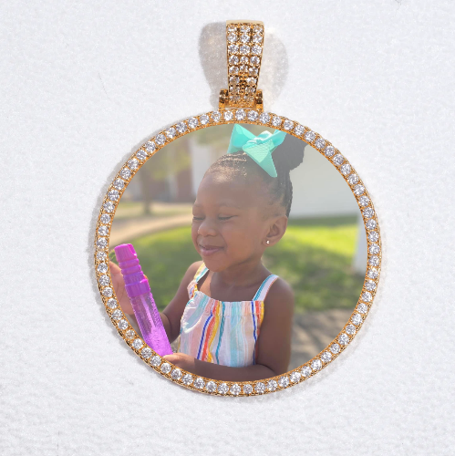 MEDIUM 3D CIRCLE CUSTOM PICTURE PENDANT