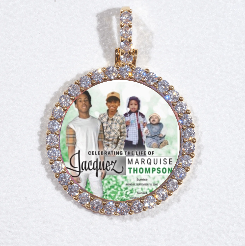 3D CIRCLE CUSTOM PICTURE PENDANT SMALL SIZE