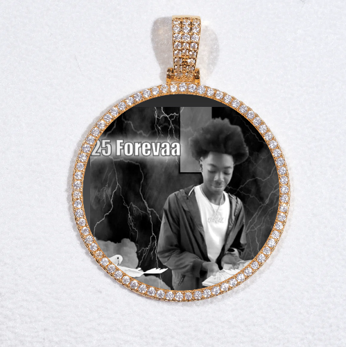MEDIUM 3D CIRCLE CUSTOM PICTURE PENDANT
