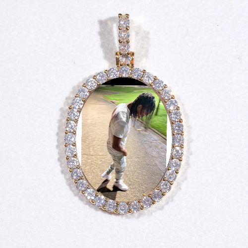 3D Oval Custom Picture Pendant