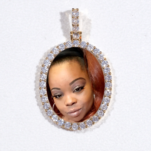 3D Oval Custom Picture Pendant