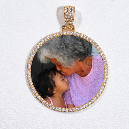MEDIUM 3D CIRCLE CUSTOM PICTURE PENDANT