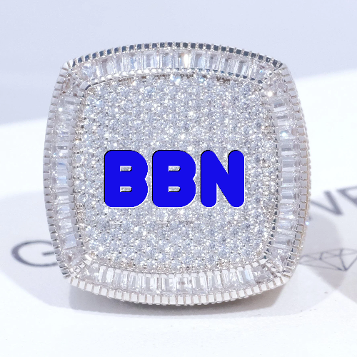 CUSTOM LETTER 3D ICED RING
