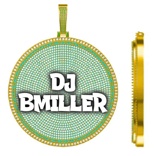 CUSTOM LETTER NECKLACE 3D BIG DISC