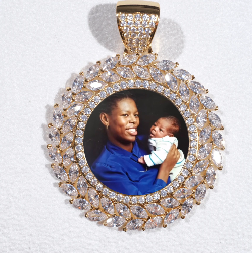 Large 3D Wheat Ear Custom Picture Pendant