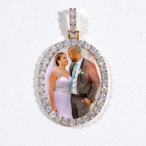 3D Oval Custom Picture Pendant