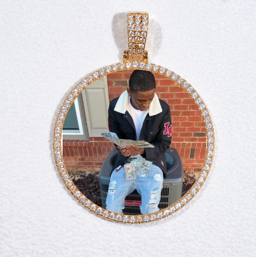 MEDIUM 3D CIRCLE CUSTOM PICTURE PENDANT