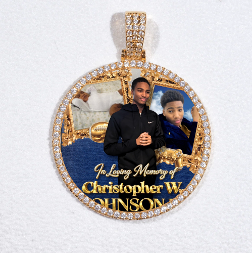 MEDIUM 3D CIRCLE CUSTOM PICTURE PENDANT