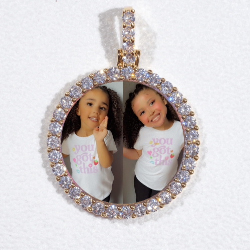 3D CIRCLE CUSTOM PICTURE PENDANT SMALL SIZE