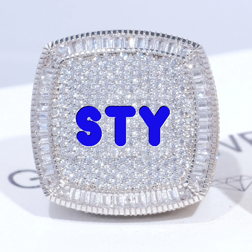 CUSTOM LETTER 3D ICED RING