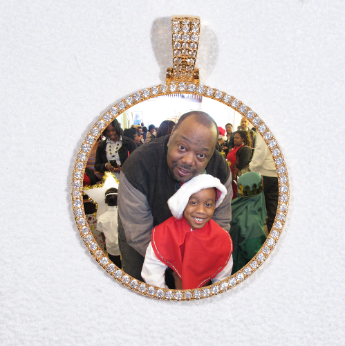 MEDIUM 3D CIRCLE CUSTOM PICTURE PENDANT