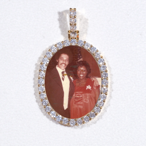 3D Oval Custom Picture Pendant