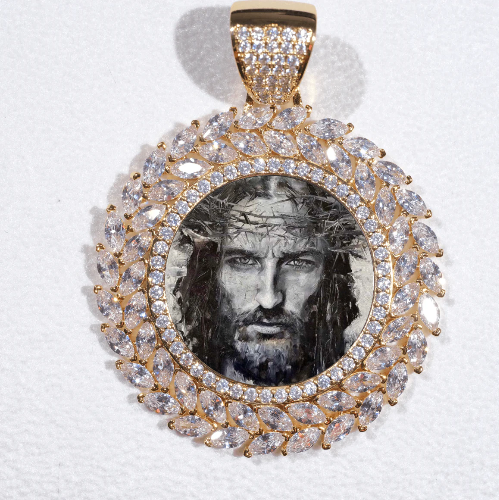 Large 3D Wheat Ear Custom Picture Pendant