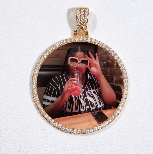 MEDIUM 3D CIRCLE CUSTOM PICTURE PENDANT