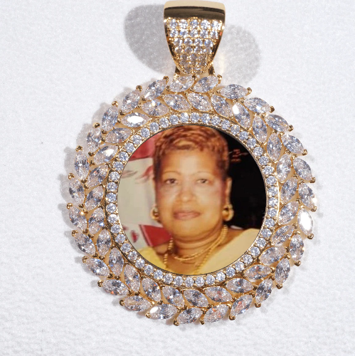 Large 3D Wheat Ear Custom Picture Pendant