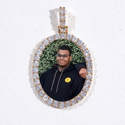 3D Oval Custom Picture Pendant