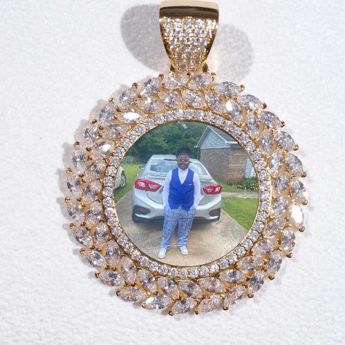Large 3D Wheat Ear Custom Picture Pendant