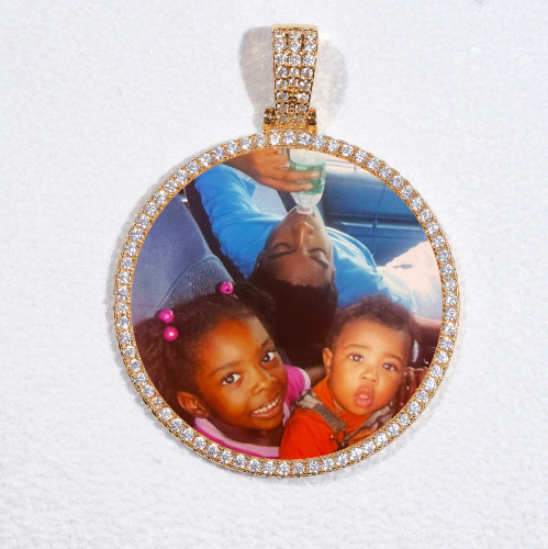 MEDIUM 3D CIRCLE CUSTOM PICTURE PENDANT
