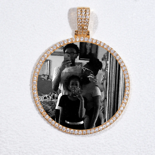 MEDIUM 3D CIRCLE CUSTOM PICTURE PENDANT