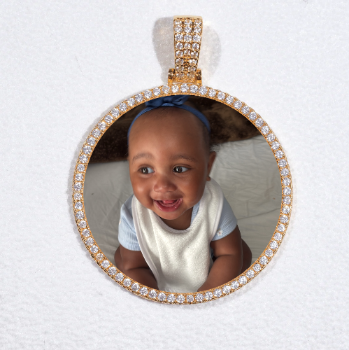 MEDIUM 3D CIRCLE CUSTOM PICTURE PENDANT