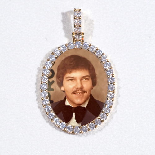 3D Oval Custom Picture Pendant